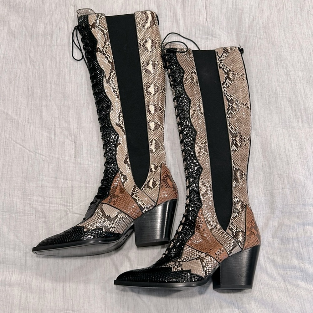 Disney X Coach Collection lace up knee high boots